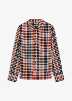 New Flanell-Hemd aus reiner Baumwolle Damen Bekleidung·Jacken & Mäntel|Blusen & Tuniken