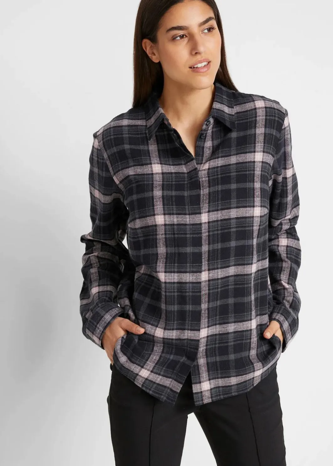 Sale Flanellhemd aus reiner Baumwolle Damen Bekleidung·Jacken & Mäntel|Blusen & Tuniken