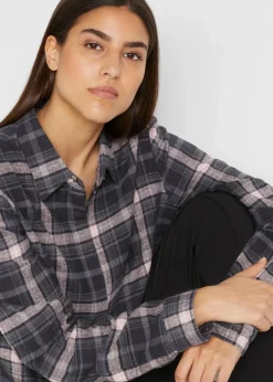 Sale Flanellhemd aus reiner Baumwolle Damen Bekleidung·Jacken & Mäntel|Blusen & Tuniken