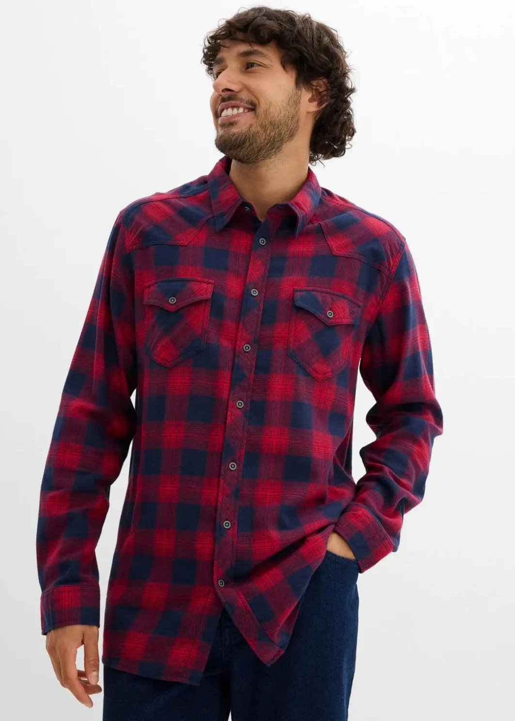 Sale Flanellhemd aus reiner Baumwolle Herren Hemden|Große Größen