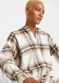 Online Flanellhemd aus reiner Baumwolle Damen Bekleidung·Jacken & Mäntel|Blusen & Tuniken