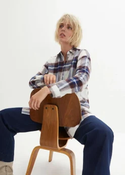 Hot Flanellhemd aus reiner Baumwolle Damen Blusen & Tuniken|Bekleidung·Jacken & Mäntel