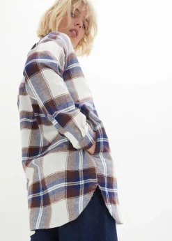 Hot Flanellhemd aus reiner Baumwolle Damen Blusen & Tuniken|Bekleidung·Jacken & Mäntel