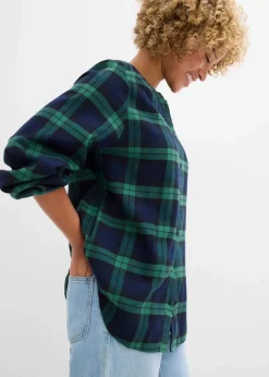 Damen bonprix Bekleidung·Jacken & Mäntel|Blusen & Tuniken|Flanellhemd aus reiner Baumwolle