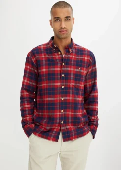 Herren bonprix Hemden|Outdoorbekleidung|Flanellhemd mit wärmendem Fleecefutter