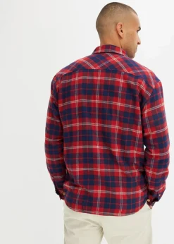 Herren bonprix Hemden|Outdoorbekleidung|Flanellhemd mit wärmendem Fleecefutter