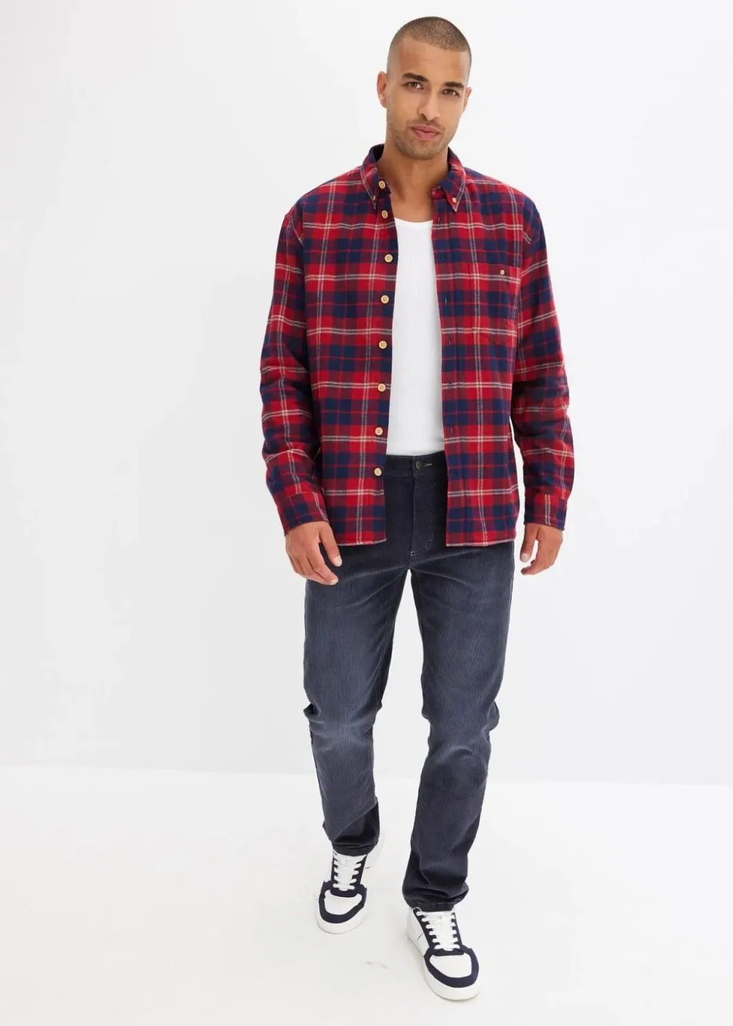 Herren bonprix Hemden|Outdoorbekleidung|Flanellhemd mit wärmendem Fleecefutter