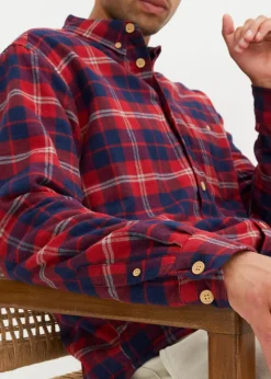 Herren bonprix Hemden|Outdoorbekleidung|Flanellhemd mit wärmendem Fleecefutter