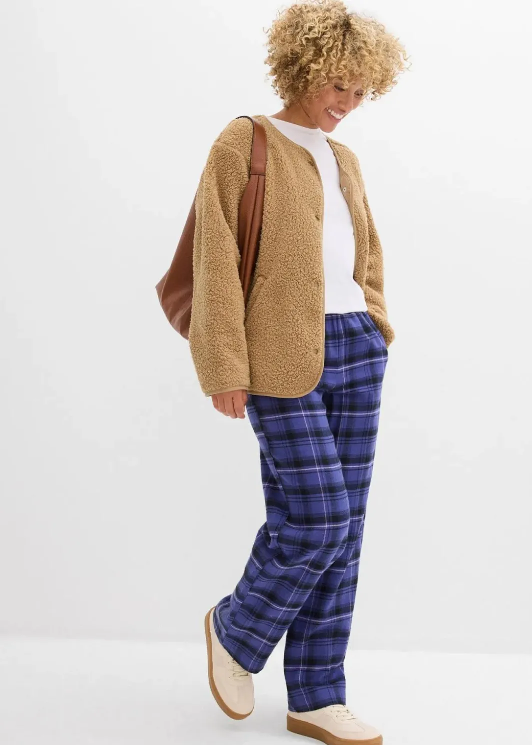 Damen bonprix Bekleidung·Kleider|Hosen|Flanellhose aus reiner Bio-Baumwolle