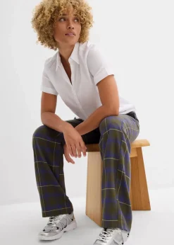 Damen bonprix Hosen|Bekleidung·Kleider|Flanellhose aus reiner Bio-Baumwolle