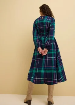 Online Flanellkleid aus reiner Baumwolle Damen Bekleidung·Pullover & Strickjacken|Nachhaltigere Materialien