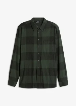 Online Flanell-Langarmhemd aus weicher Baumwolle Herren Große Größen|Hemden