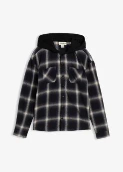 New Flanell-Langarmhemd mit Kapuze Kinder Jungen 9-16 Jahre·Anzüge & Hemden