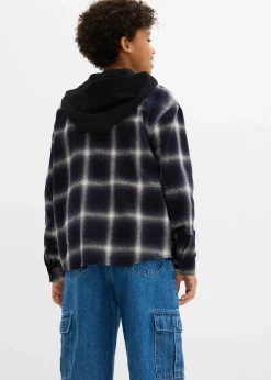 New Flanell-Langarmhemd mit Kapuze Kinder Jungen 9-16 Jahre·Anzüge & Hemden