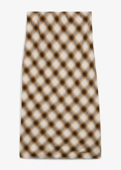 Damen bonprix Röcke|Flanell-Midirock aus reiner Baumwolle