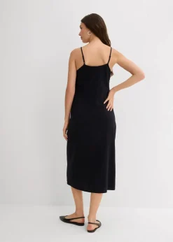 Damen bonprix Kleider|Flanell-Trägerkleid aus reiner Baumwolle