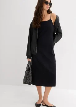 Damen bonprix Kleider|Flanell-Trägerkleid aus reiner Baumwolle