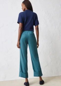 Damen bonprix Hosen|Bekleidung·Kleider|Flared Hose mit Wollanteil