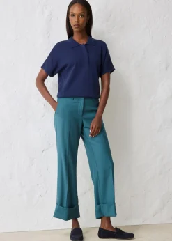Damen bonprix Hosen|Bekleidung·Kleider|Flared Hose mit Wollanteil