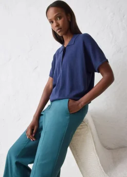 Damen bonprix Hosen|Bekleidung·Kleider|Flared Hose mit Wollanteil