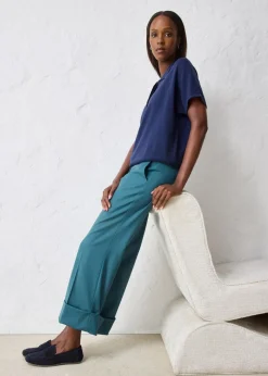Damen bonprix Hosen|Bekleidung·Kleider|Flared Hose mit Wollanteil