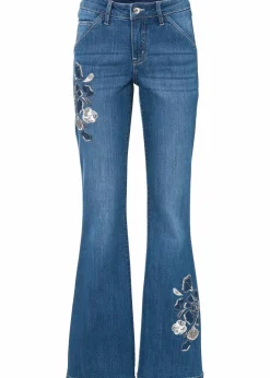 Damen bonprix Bekleidung·Shirts & Tops|Jeans|Flared Jeans Mid Waist, Stretch
