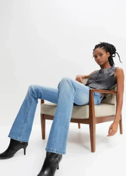 Best Flared Jeans Mid Waist, Stretch Damen Jeans|Kurzgrößen