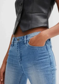 Best Flared Jeans Mid Waist, Stretch Damen Jeans|Kurzgrößen