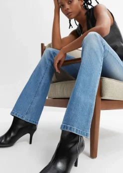 Best Flared Jeans Mid Waist, Stretch Damen Jeans|Kurzgrößen