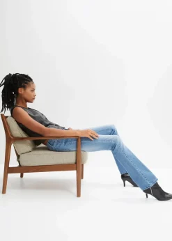Best Flared Jeans Mid Waist, Stretch Damen Jeans|Kurzgrößen