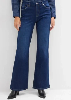 Damen bonprix Jeans|Bekleidung·Shirts & Tops|Flared-Jeans Mid Waist