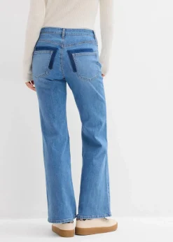 Outlet Flared-Jeans Mid Waist Damen Bekleidung·Shirts & Tops|Jeans