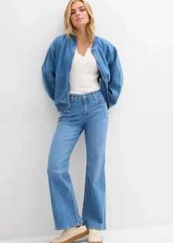 Outlet Flared-Jeans Mid Waist Damen Bekleidung·Shirts & Tops|Jeans