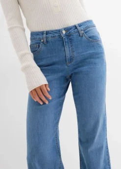 Outlet Flared-Jeans Mid Waist Damen Bekleidung·Shirts & Tops|Jeans