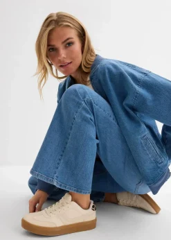 Outlet Flared-Jeans Mid Waist Damen Bekleidung·Shirts & Tops|Jeans