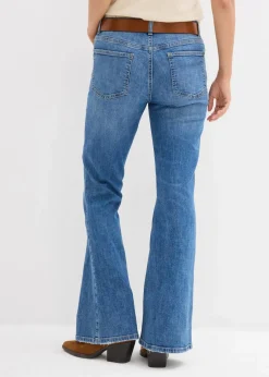 Damen bonprix Jeans|Bekleidung·Shirts & Tops|Flared-Jeans Mid Waist