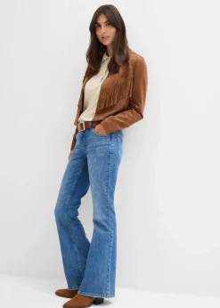 Damen bonprix Jeans|Bekleidung·Shirts & Tops|Flared-Jeans Mid Waist