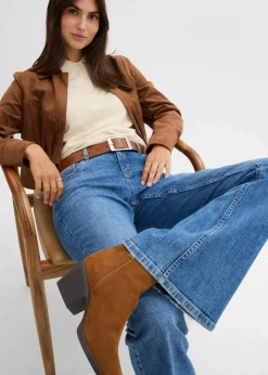 Damen bonprix Jeans|Bekleidung·Shirts & Tops|Flared-Jeans Mid Waist