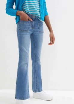 New Flared-Jeans Mid Waist, Bequembund Kinder Mädchen 9-16 Jahre·Jeans