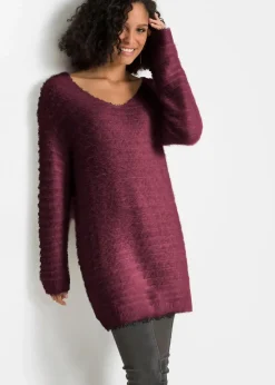 Damen bonprix Bekleidung·Umstandsmode|Strickmode|Flauschiger Long-Pullover