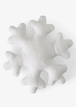 Online flauschiges Schneeflocke Dekokissen Kissen & Tagesdecken|Kissenbezüge