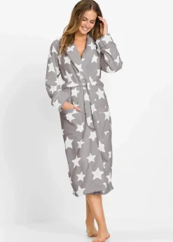 Damen bonprix Wäsche·Bademäntel|Nachhaltigere Materialien|Fleece Bademantel