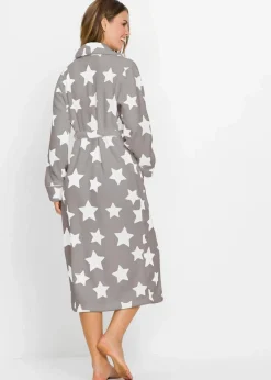 Damen bonprix Wäsche·Bademäntel|Nachhaltigere Materialien|Fleece Bademantel