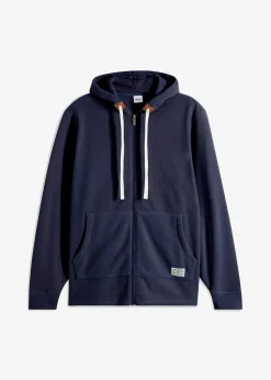 Herren bonprix Große Größen|Thermobekleidung|Fleecejacke mit Kapuze und aufgesetzten Taschen