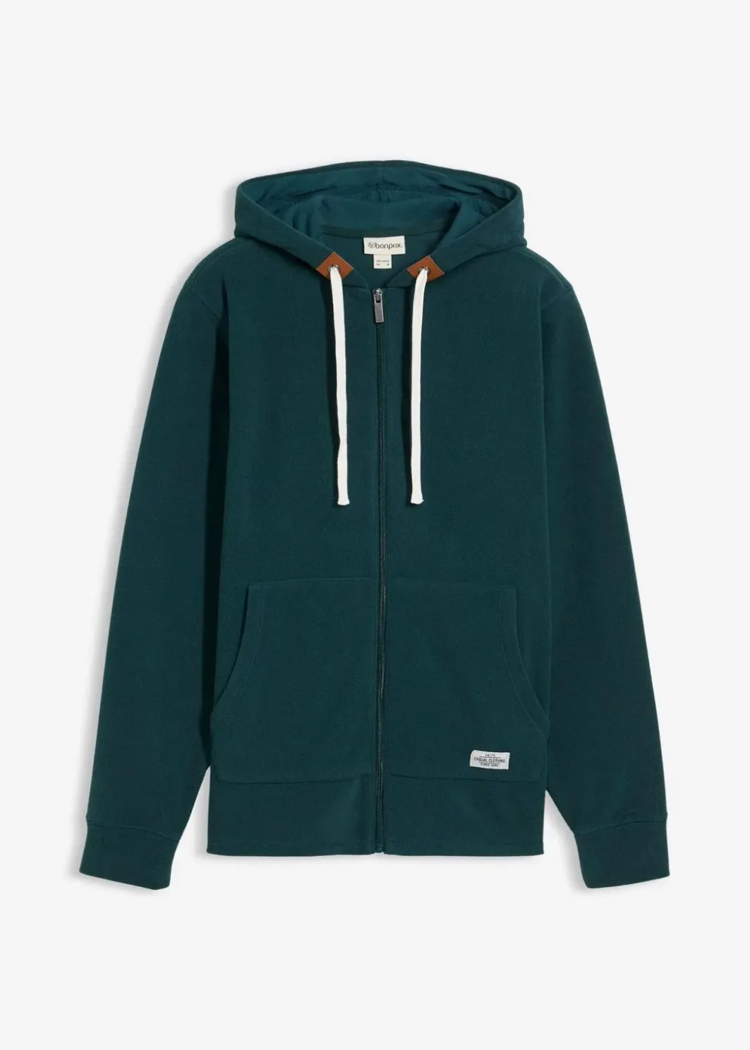 Herren bonprix Sweat|Jacken & Mäntel|Fleecejacke mit Kapuze und aufgesetzten Taschen