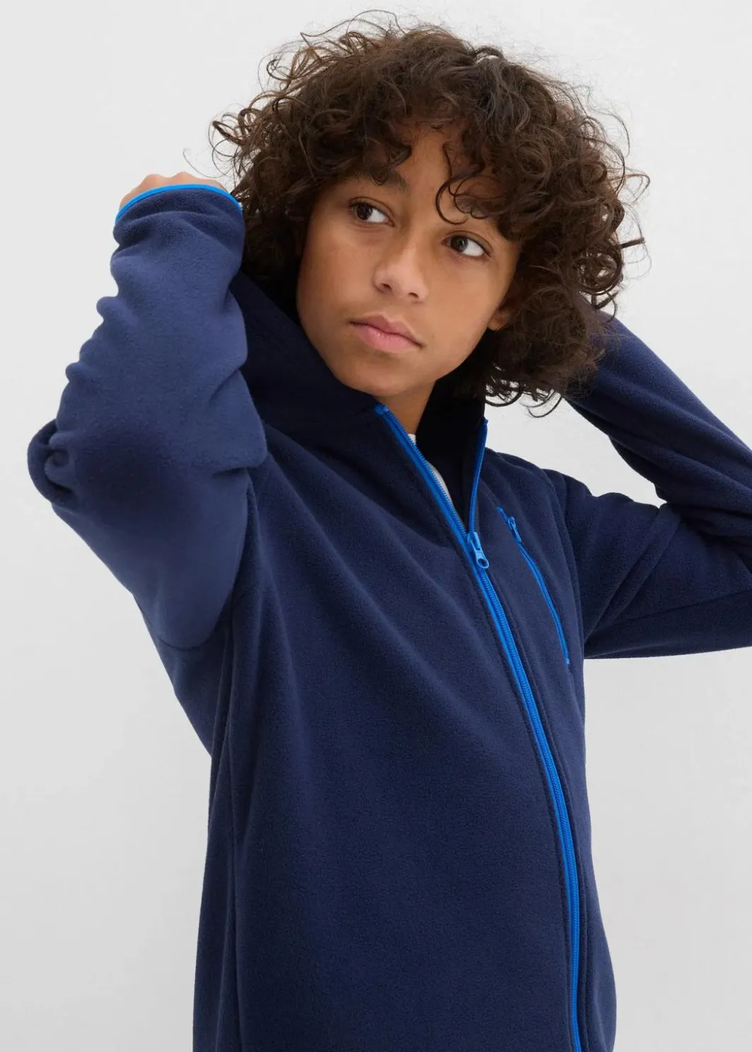 Outlet Fleecejacke mit Kontrastdetails Kinder Jungen 9-16 Jahre·Bademode|Jungen 9-16 Jahre·Jacken & Outdoor