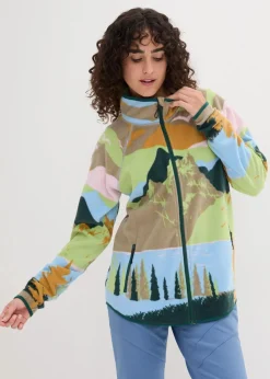 Damen bonprix Bekleidung·Blusen & Tuniken|Bekleidung·Hosen|Fleecejacke mit Reißverschluss-Taschen