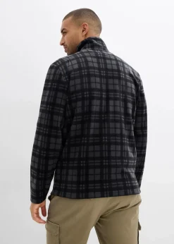 Herren bonprix Große Größen|Outdoorbekleidung|Fleecejacke mit Stehkragen
