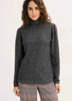 Online Fleeceshirt aus fließendem Viskose-Mix Damen Shirts & Tops