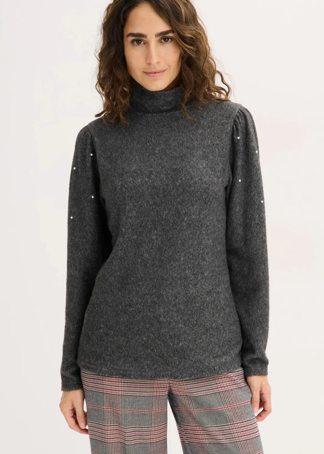 Online Fleeceshirt aus fließendem Viskose-Mix Damen Shirts & Tops
